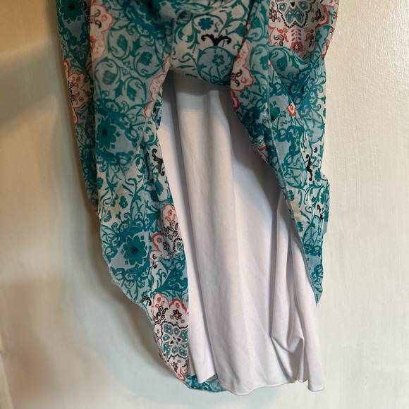 New Directions Women’s Sleeveless White & Floral Maxi Dress, Size L - Picture 5 of 5